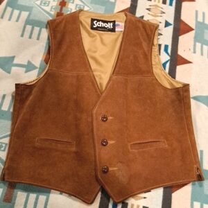 Schott vintage suede vest L